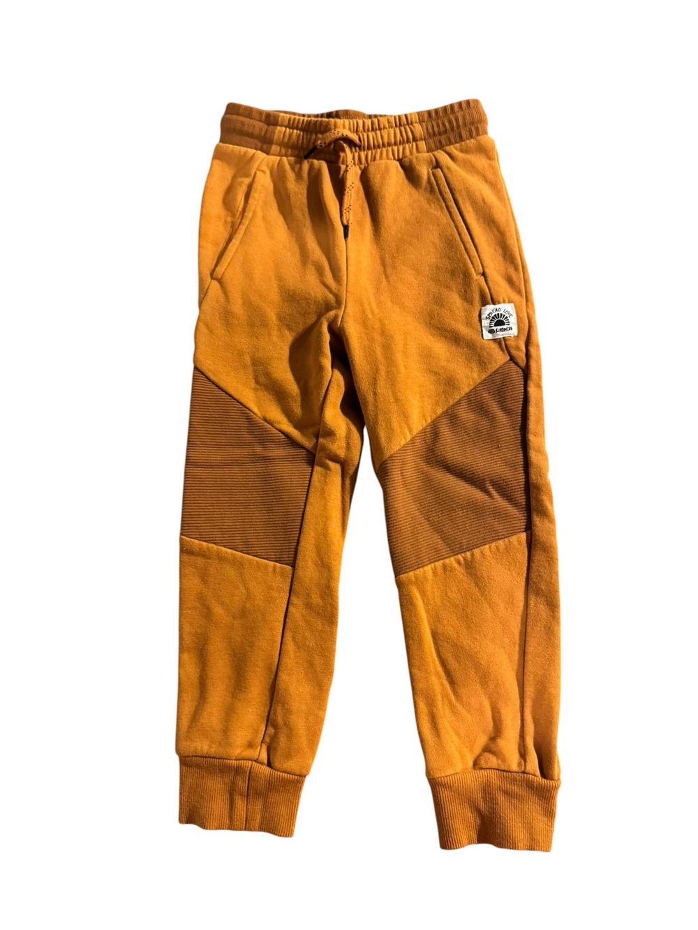 H&M Mustard‎ Yellow Kids Jogger Pants with Knee Panels